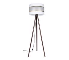 Stojací lampa CORAL 1xE27/60W/230V wenge/bílá/zlatá