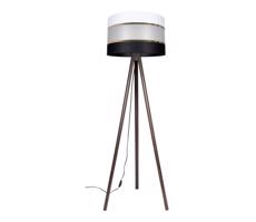 Stojací lampa CORAL 1xE27/60W/230V wenge/černá/bílá/zlatá