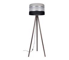 Stojací lampa CORAL 1xE27/60W/230V wenge/černá/šedá/chrom