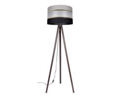 Stojací lampa CORAL 1xE27/60W/230V wenge/černá/šedá/zlatá