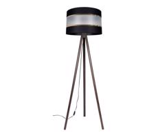 Stojací lampa CORAL 1xE27/60W/230V wenge/černá/zlatá