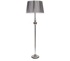 Stojací lampa GILLENIA 1xE27/60W/230V stříbrná