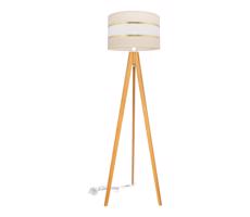 Stojací lampa HELEN 1xE27/15W/230V krémová/zlatá/dub