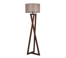 Stojací lampa MACKA 1xE27/60W/230V béžová/hnědá