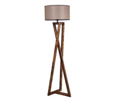 Stojací lampa MACKA 1xE27/60W/230V béžová/hnědá