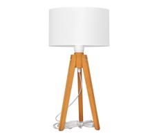 Stolní lampa ALBA 1xE27/15W/230V bílá/dub