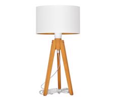 Stolní lampa ALBA 1xE27/15W/230V bílá/zlatá/dub