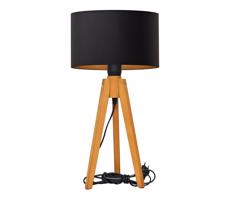 Stolní lampa ALBA 1xE27/15W/230V černá/zlatá/dub