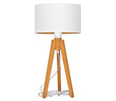 Stolní lampa ALBA 1xE27/60W/230V bílá/zlatá/dub