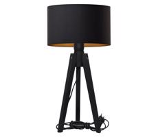 Stolní lampa ALBA 1xE27/60W/230V černá/zlatá/borovice