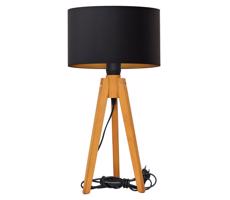 Stolní lampa ALBA 1xE27/60W/230V černá/zlatá/dub