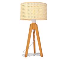 Stolní lampa ALBA 1xE27/60W/230V ratan/dub