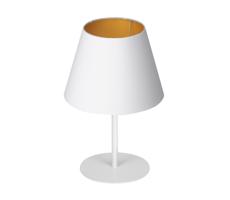 Stolní lampa ARDEN 1xE27/60W/230V pr. 20 cm bílá/zlatá