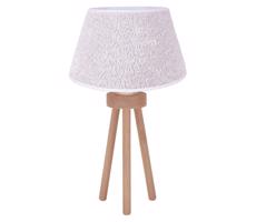 - Stolní lampa BOUCLE 1xE27/15W/230V bílá/dřevo