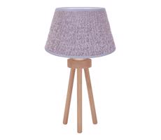 - Stolní lampa BOUCLE 1xE27/15W/230V pr. 28 cm šedá/dřevo