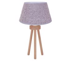 - Stolní lampa BOUCLE 1xE27/15W/230V šedá/dřevo