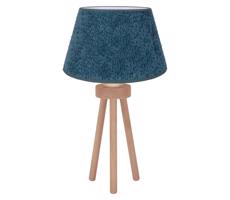 - Stolní lampa BOUCLE 1xE27/15W/230V tyrkysová/dřevo