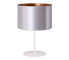 - Stolní lampa CANNES 1xE14/15W/230V pr. 20 cm stříbrná/měděná/bílá