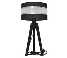 Stolní lampa HELEN 1xE27/60W/230V černá/chrom/borovice