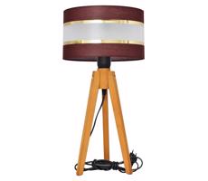 Stolní lampa HELEN 1xE27/60W/230V hnědá/zlatá/dub