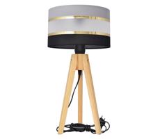 Stolní lampa HELEN 1xE27/60W/230V šedá/černá/zlatá/borovice