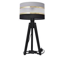 Stolní lampa HELEN 1xE27/60W/230V šedá/černá/zlatá/borovice