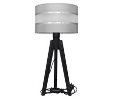 Stolní lampa HELEN 1xE27/60W/230V šedá/chrom/borovice