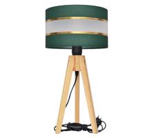 Stolní lampa HELEN 1xE27/60W/230V zelená/zlatá/borovice