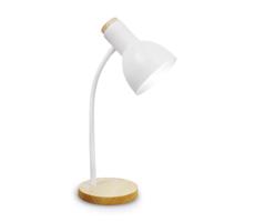 Stolní lampa MARMA 1xE27/60W/230V bílá/kaučukovník