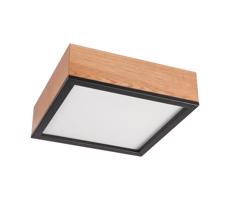 Stropní svítidlo OAK SQUARE 2xE27/15W/230V 31x31 cm dub/černá