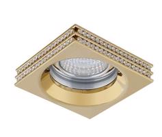 Stropní zápustné bodové svítidlo AZzardo Eva Square gold AZ1461 GU10 1x50W IP20 7,5cm zlaté