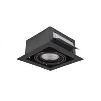 Stropní zápustné bodové svítidlo AZzardo Nova 1 black/black AZ2869 GU10 plus ADAP111/ES111 1x40/1x50W IP20 19,5cm černé