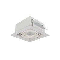 Stropní zápustné bodové svítidlo AZzardo Nova 1 white/white AZ2870 GU10 plus ADAP111/ES111 1x40/1x50W IP20 19,5cm bílé