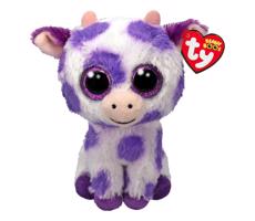 TY Beanie Boos Ethel fialová kravička 37345 15 cm