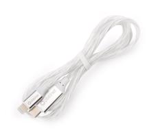 USB kabel USB-C / Lightning konektor s LED podsvícením 1m bílá