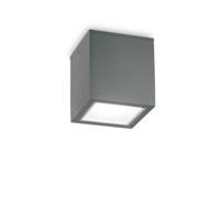 Venkovní stropní přisazené svítidlo Ideal Lux TECHO PL1 BIG ANTRACITE 251516 GU10 1x20W IP54 15cm antracitové Studená bílá