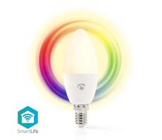 WIFILRC10E14 - LED RGB Stmívatelná žárovka E14/4,9W/230V Wi-Fi 2700-6500K