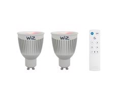 WiZ SADA 2x LED RGBW Stmívatelná žárovka GU10/6,5W/230V 2200-6500K Wi-Fi + DO - WiZ