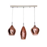 Závěsné svítidlo AZzardo Amber Milano 3 copper AZ3078 G9 3x40W IP20 60cm měděné