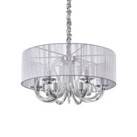 Závěsné svítidlo Ideal Lux Swan SP6 argento 208152 E14 6x40W 69cm stříbrné